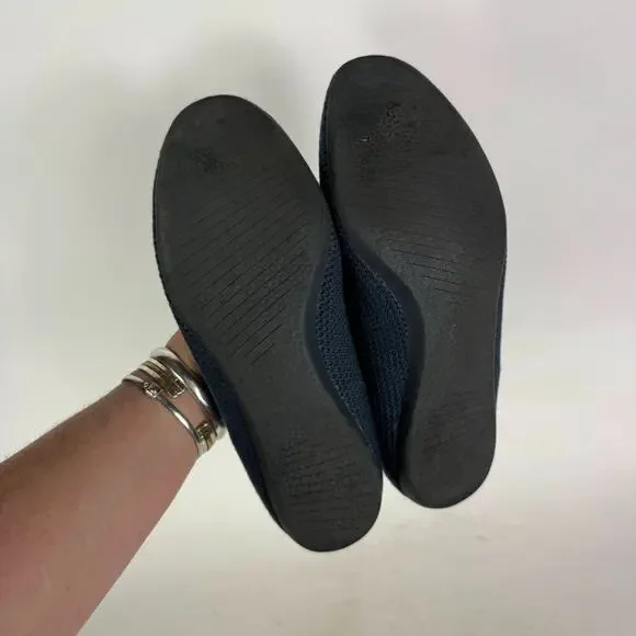 Allbirds Tree Breezers Ballet Flats Women's 8.5 Navy Blue Knit Slip-On Comfort - Picture 8 of 10